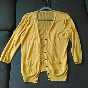 H&M mustard cardigan