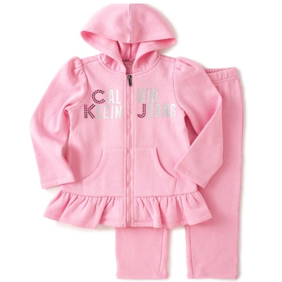 pink calvin klein tracksuit