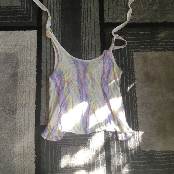 Rainbow open back urban outfitters top