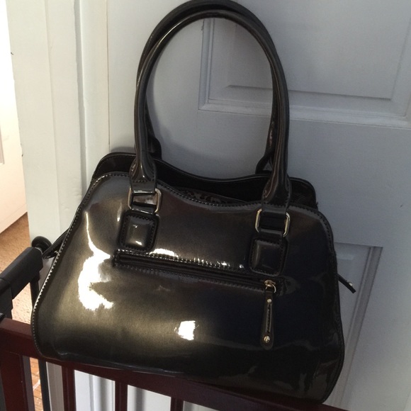 Bronze metallic purse with inside leopard print - Picture 3 of 3