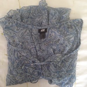 NWOT H&M Floral Peasant Blouse, Size 12