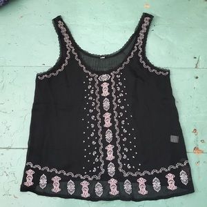 see through black tank top