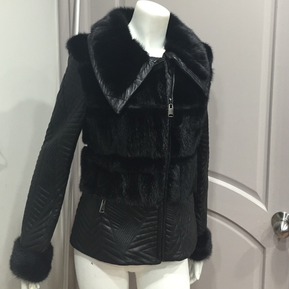 Pepsi leather jacket with mink