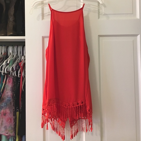 New York and Co Fringe Halter Too