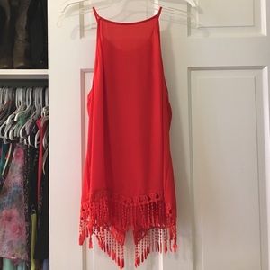 New York and Co Fringe Halter Too