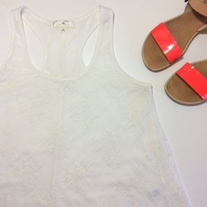 White Lace Racerback Tank