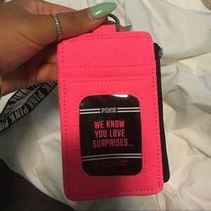 Victoria's Secret Pink Wallet on lanyard