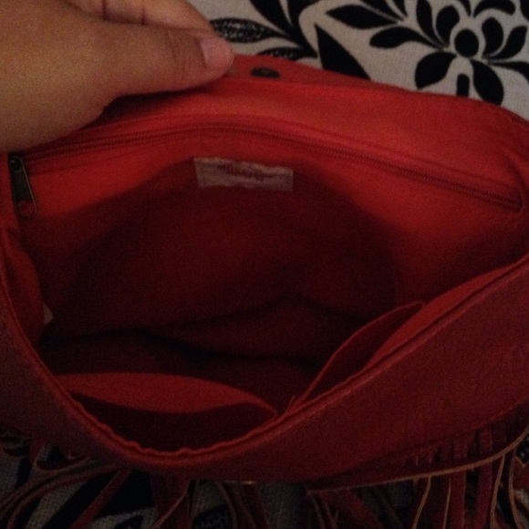 Orange Crossbody Fringe Bag NEW - Picture 3 of 3