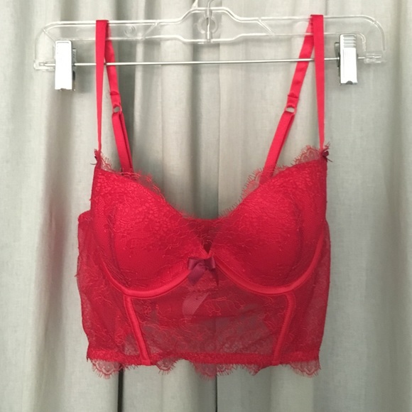 Lacy Red Victoria's Secret Bustier