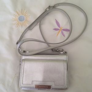 NWOT Vince Camuto Crossbody Clutch in Silver