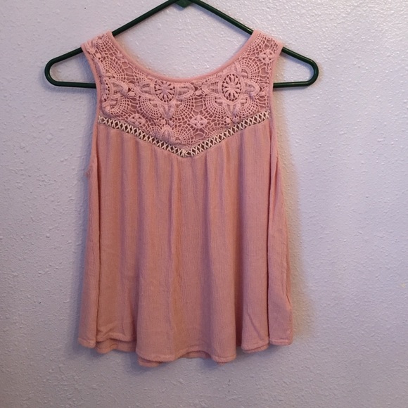 Lace pink top