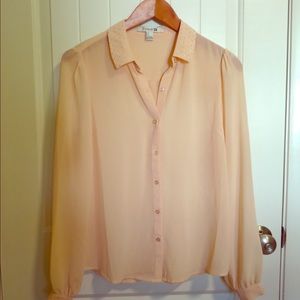 Forever 21 Chiffon Blush Blouse