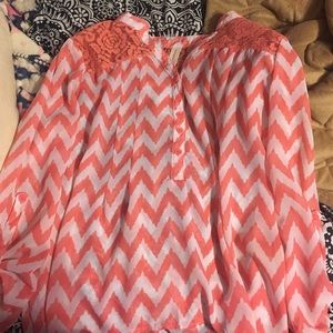 Coral dressy top