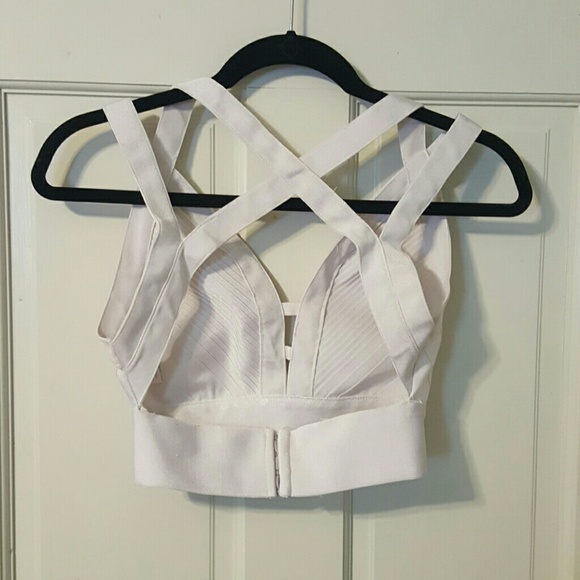 WOW Couture White bandage crop top - Picture 3 of 4