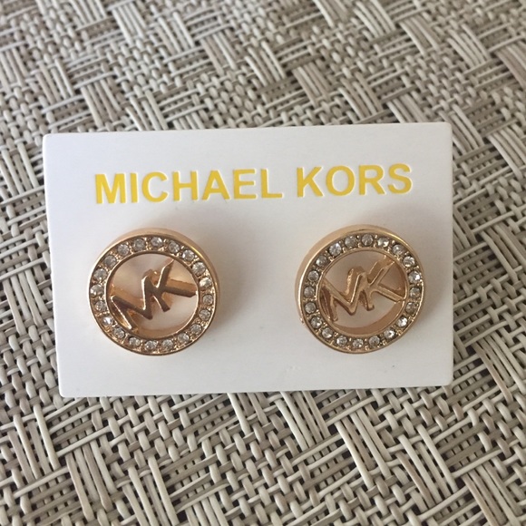 Michael Kors Gold Tone Logo Stud - Picture 2 of 2