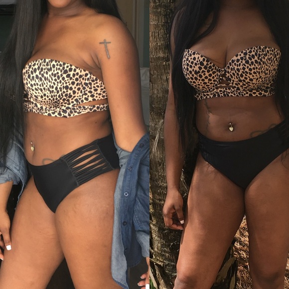 VS LEOPARD SWIMSUIT TOP