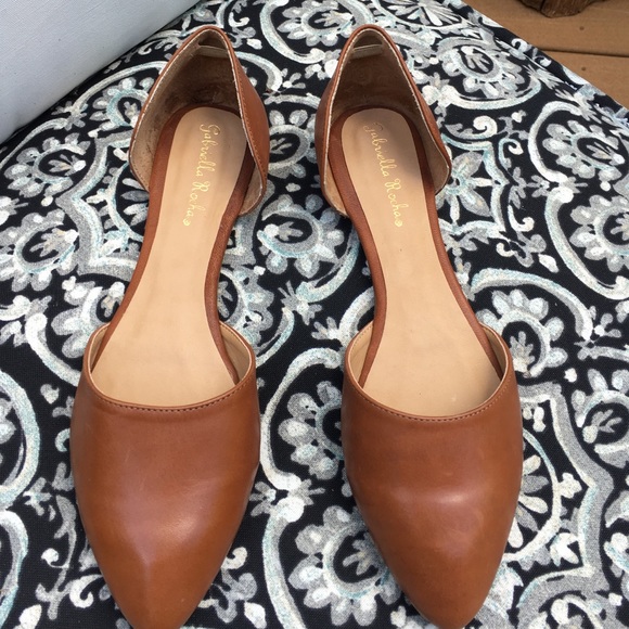 Leather pointy flats
