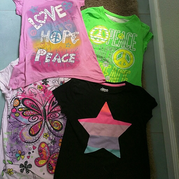 Four girls tee shirts