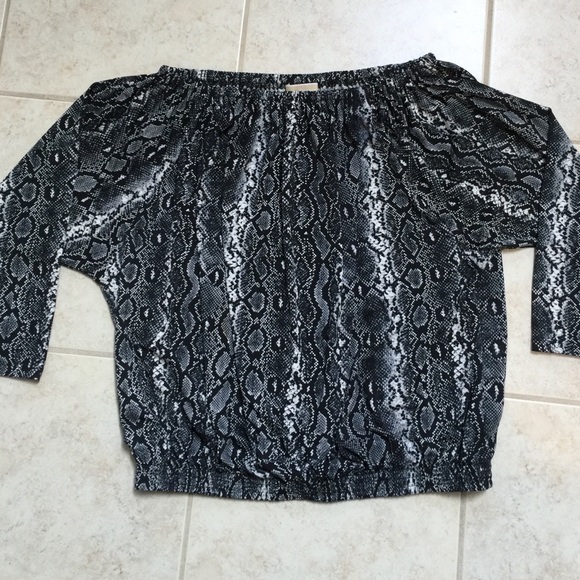 Michael Kors off shoulder Snake Print Top