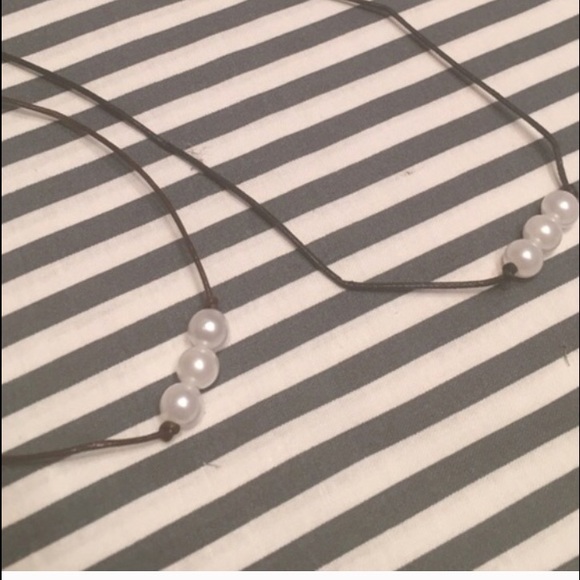 *2 for $8* Leather and Pearl Necklaces - Picture 2 of 3