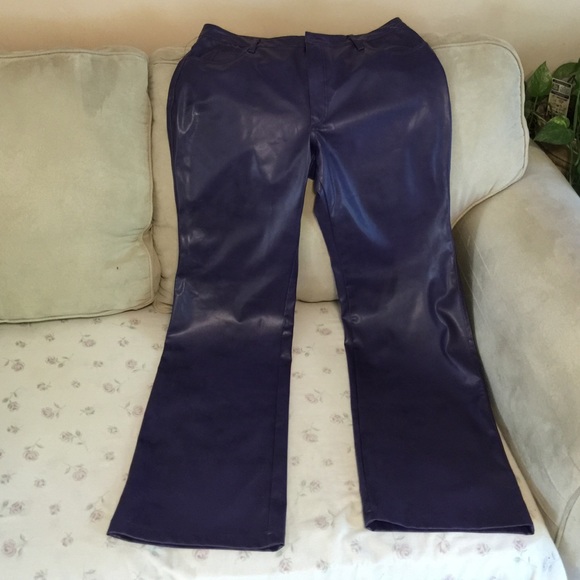 Prince style purple rain pleather/poly pants - Picture 1 of 4