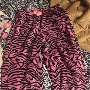 Pink Zebra Sleeping Pants