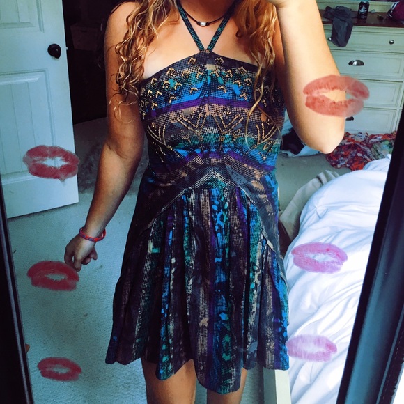 Urban Outfitters Dresses & Skirts - s o l d •• Boho Beaded Halter Dress