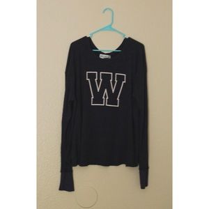 Wildfox preppy flowy thermal shirt
