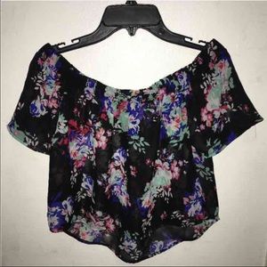 Floral off the shoulder top