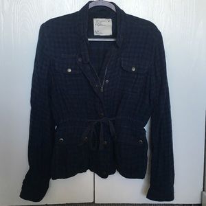 Lightweight plaid cardigan/jacket