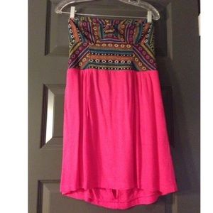 🍉 URBAN OUTFITTERS Pink Strapless Dress 🍉