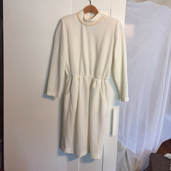 Vintage white cocktail dress - Picture 3 of 3