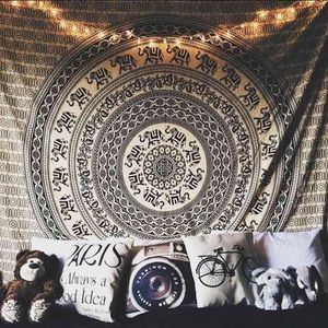 TRIBAL ELEPHANT MANDALA TAPESTRY