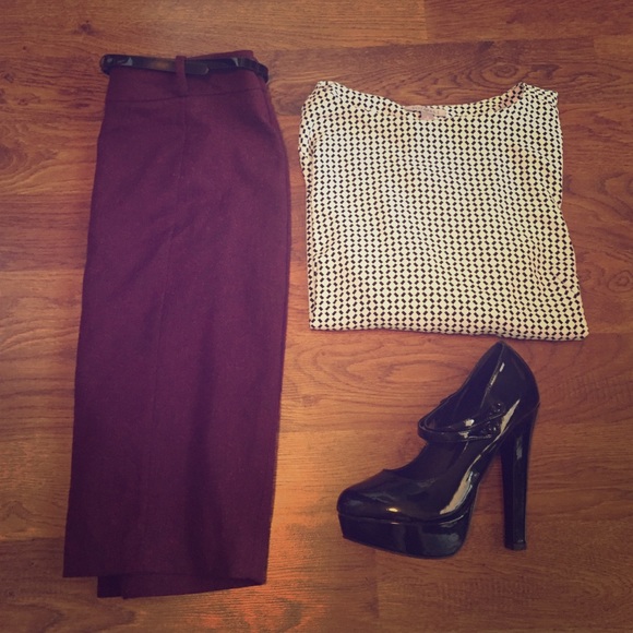 Black/White Print Blouse