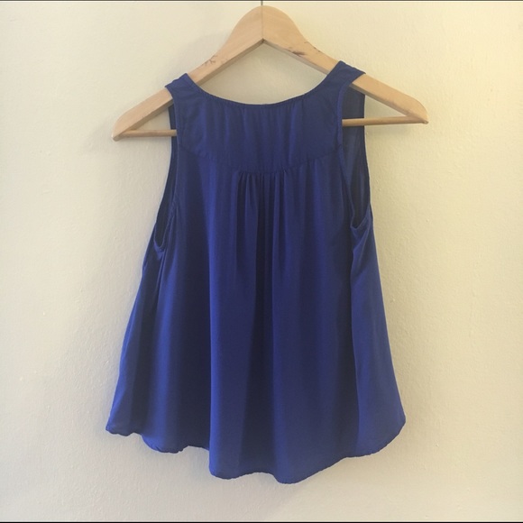 Blue Silk Racerback Tank - Picture 3 of 3