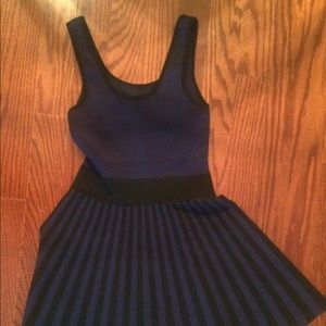 Guess navy & black bandage skater dress, sz M