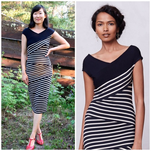 Anthropologie Frenchstripe Column Dress French - Picture 2 of 3