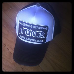 RARE Chrome Hearts "F*$K" Trucker Hat in Black