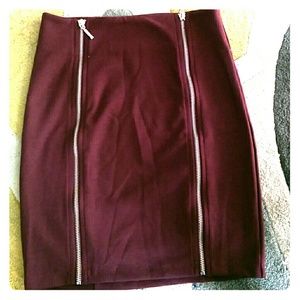 Trendy bodycon zip skirt