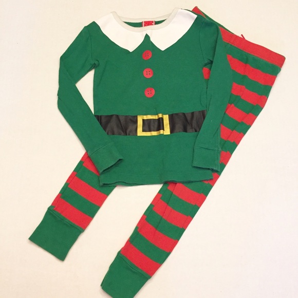kids elf pajamas