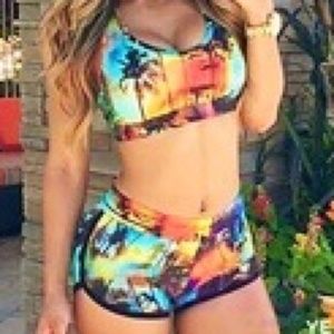 🏊 Beautiful Tropical 2P Swim Suit 🏊
