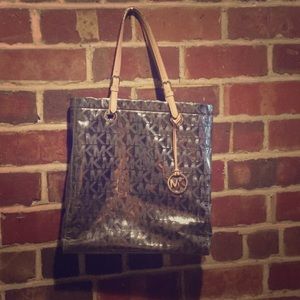 Silver Metallic Michael Kors Tote!