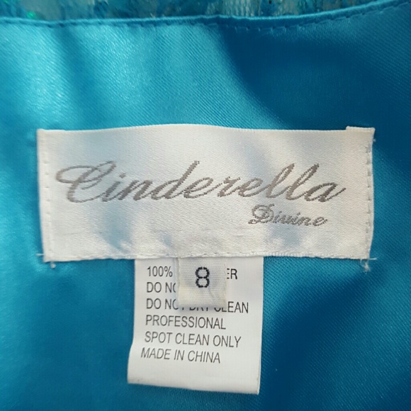 Turquoise blue + jeweled cocktail dress - Picture 4 of 4