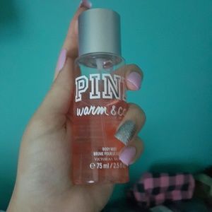 Pink warm and cozy spray
