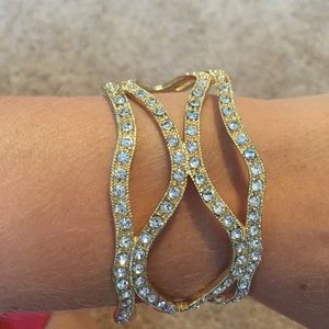 Gold and diamond bracelet.