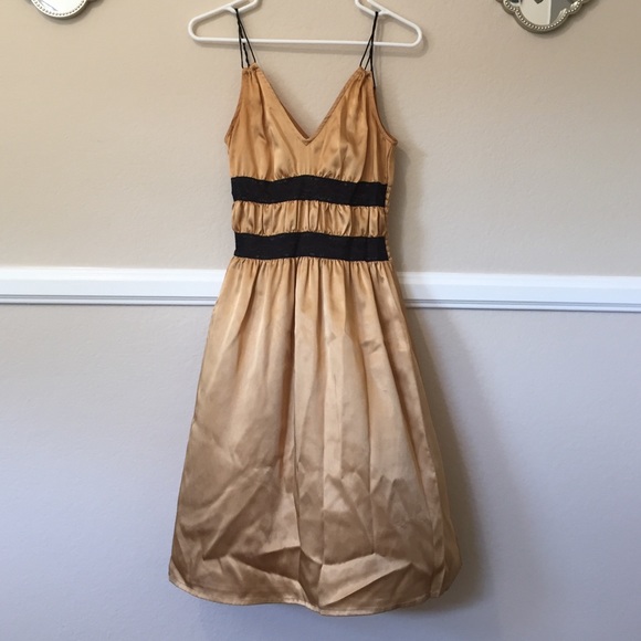 Gold Vintage Silk Dress.