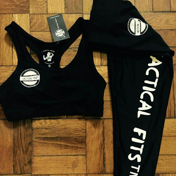 Spandex leggings and cotten sports bra