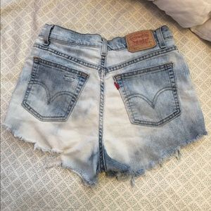 Levi highwaisted jean shorts