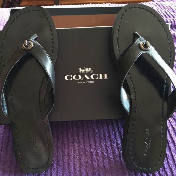 Coach flip flops🌹Size  7 1/2. Just lowered price!
