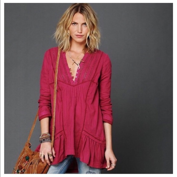 🚫TRADED🚫💋Free People Pintuck Texture Tunic💋